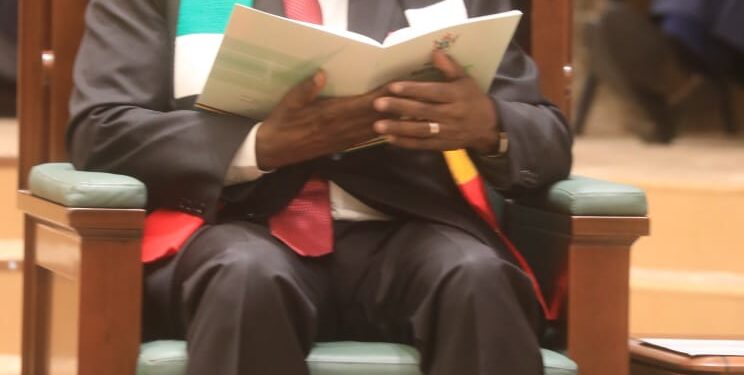 President Mnangagwa attends budget presentation by Finance and Economic Development Minister Professor Mthuli Ncube, at New Parliament Building in Mt Hampden, this afternoon