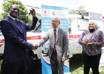 Japan donates two high-end care ambulances