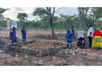 Collapsed Mberengwa dam under reconstruction