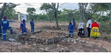 Collapsed Mberengwa dam under reconstruction