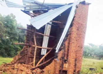 Lightning bolt strikes pair