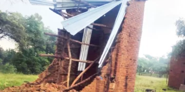 Lightning bolt strikes pair