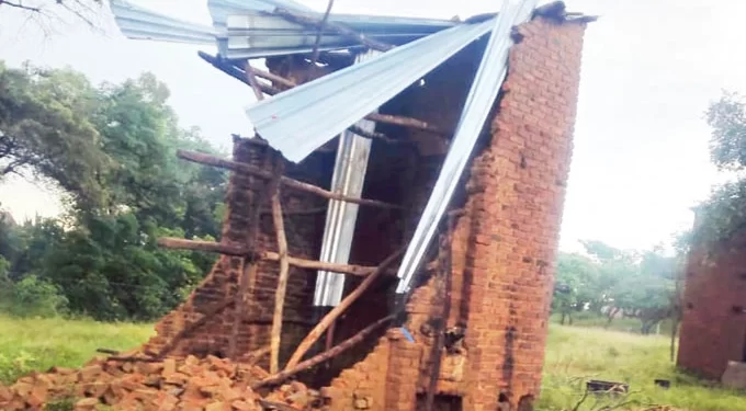 Lightning bolt strikes pair